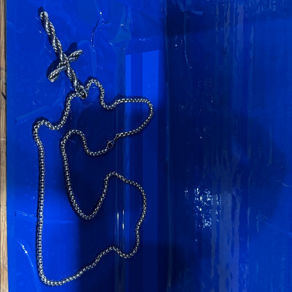 Rope Chain Necklace with cross pendant